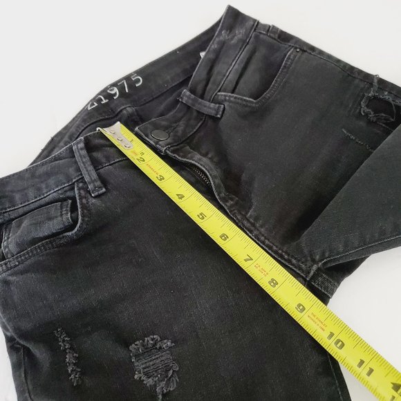 ZARA Z1975 Charcoal Grey Distressed Ankle Skinny Jeans - Picture 10 of 11